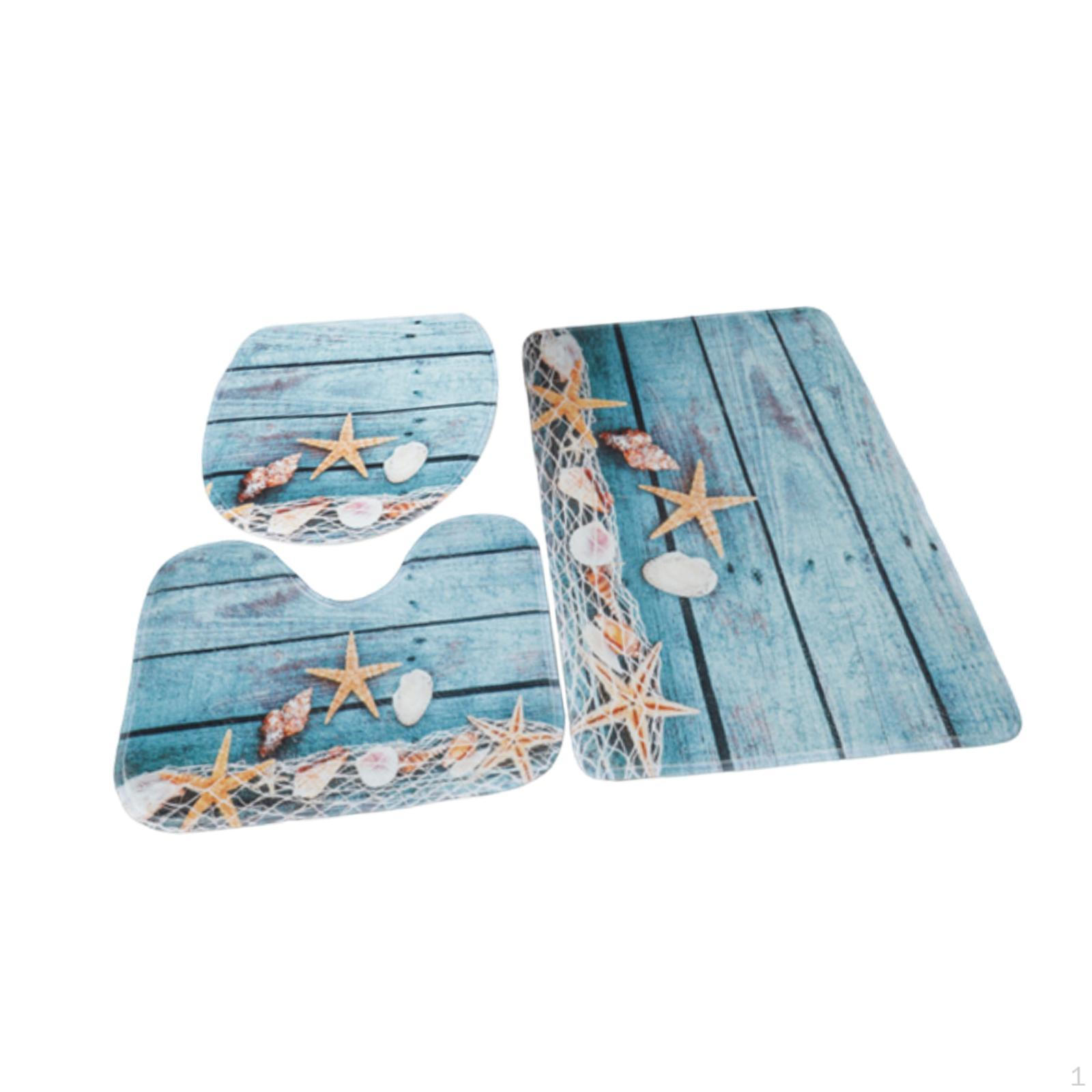 

Комплект из 3 ковриков для ванной с удобным чехлом на сиденье унитаза Sea Star