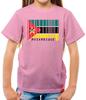 Mosambik Barcode Stil Flagge - Kinder Jungen Mädchen T-Shirt Tops Flaggen Liebe Maputo Land Live