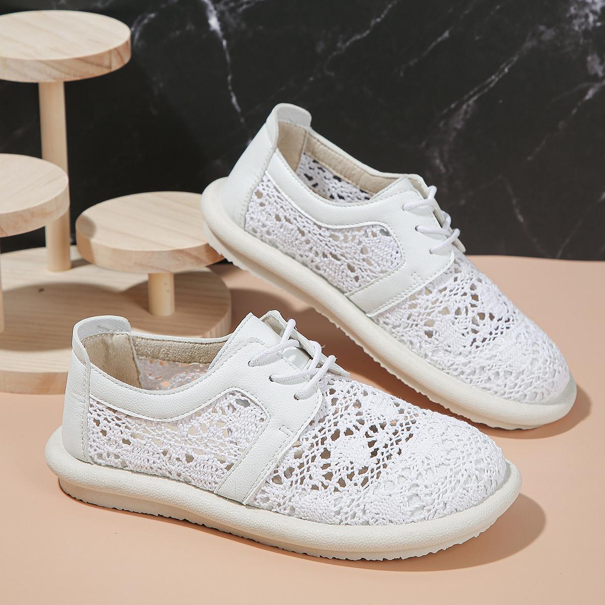 

Модная обувь Женские летние сандалии Женские сандалии на плоской подошве Дизайнерская обувь Натуральная кожа Дышащая обувь на платформе Повседневные женские сандалии 35 белый