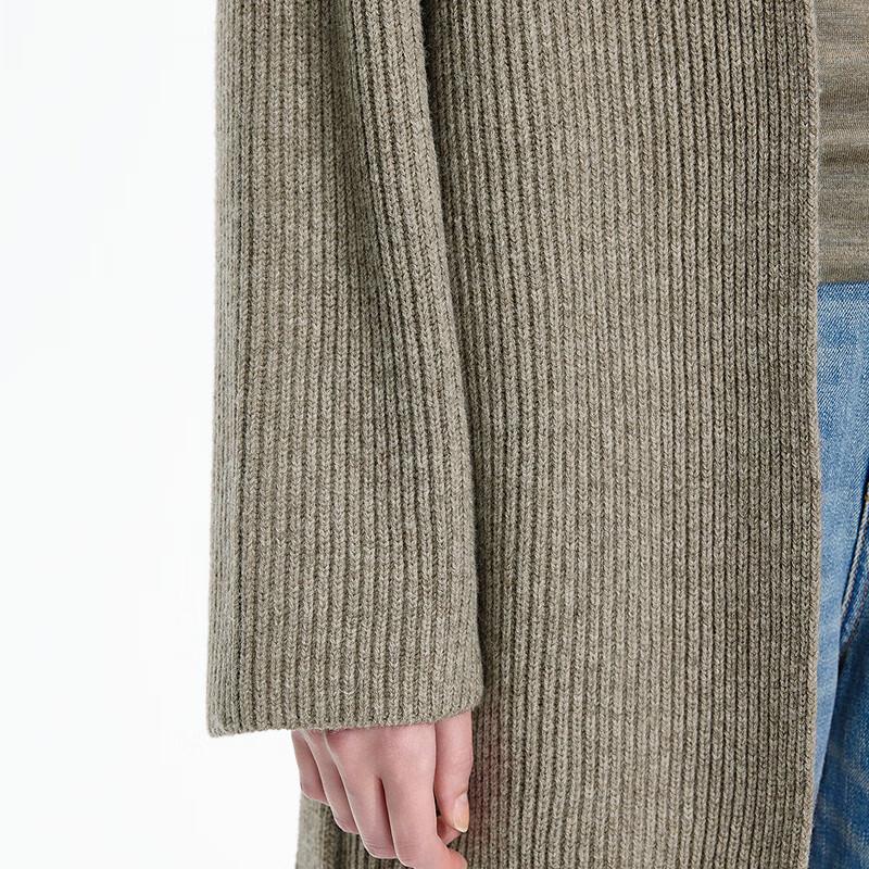 JNBY Women's V-Neck Wool Blend Long Sleeve Sweater