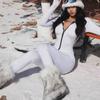 Fitness Outfit Female Casual Sporty Workout Zipper Jumpsuit Women Rompers Long Sleeve Skinny Activity Wear Overalls Tops