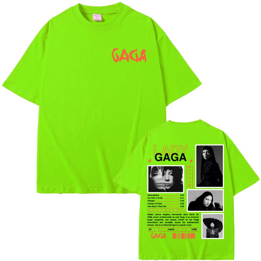 Pop Diva Lady Gaga Mayhem Album 2025 Tour Tshirts Unisex Women Fashion Aesthetic Hip Hop T Shirts High Quality 100 Cotton Tshirt