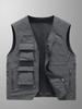 Men's Quick-Dry Outdoor Multi-Pocket Vest - Spring & Autumn Wear-Resistant Photography and Fishing Sleeveless Jacket