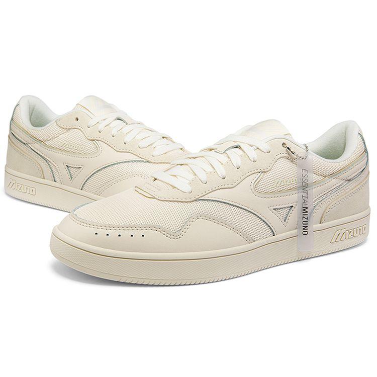 Mizuno Court Lite Essential Leather Fabric Casual Non-Slip Wear-Resistant Low-Top Sneakers Unisex Sneakers Light-White D1GH221802