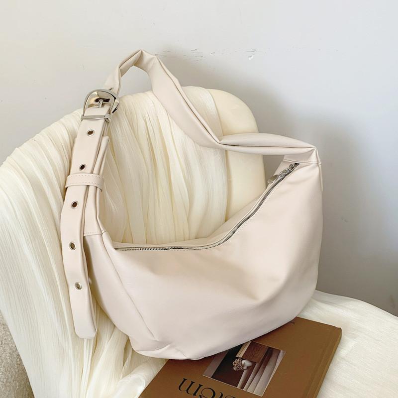 IELGY Retro Commuter Underarm Bag Autumn Large Capacity Cross-Body Dumpling Bag