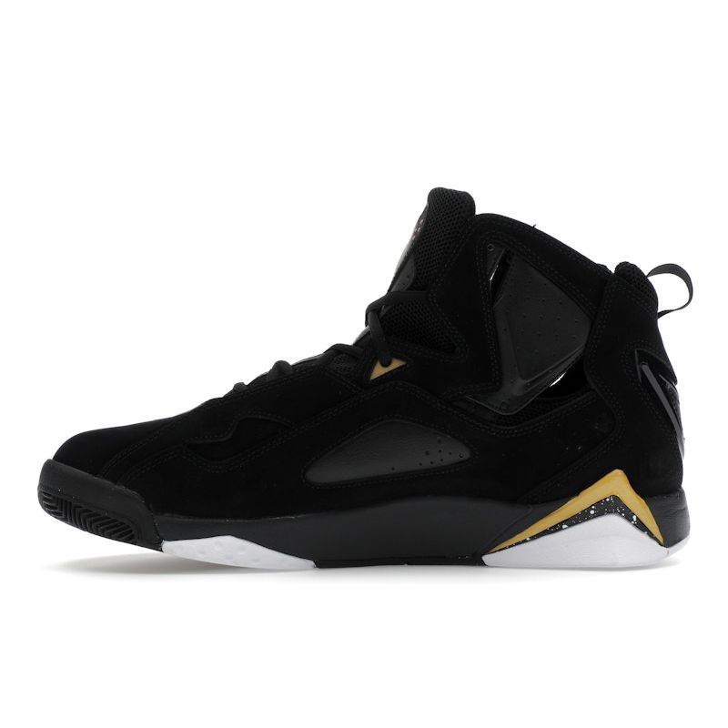 Air Jordan True Flight Black Metallic Gold Speckled Men Sneakers White 342964-072