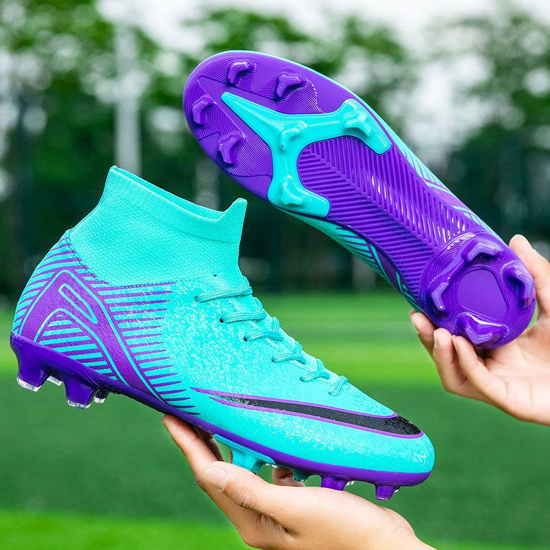 Summer European Cup Mbappe High-top Football Shoes AG Long Nails TF Broken Nails Couple Casual Sports Shoes
