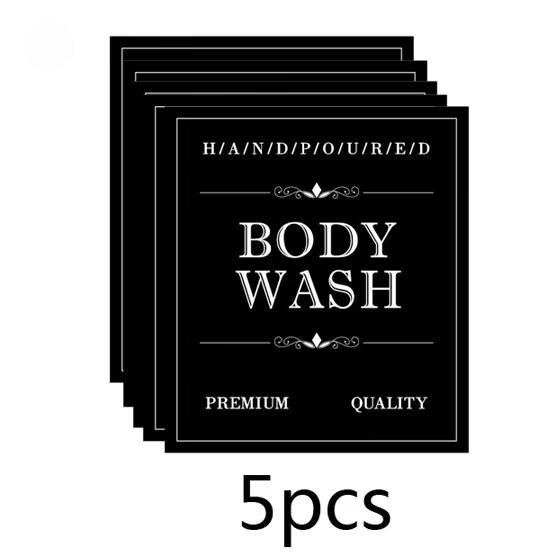 Etiqueta Adhesiva para Botella de Baño Champú Gel de Ducha Pegatinas Impermeables para Botellas Etiquetas para Botellas de Limpieza Corporal Limpieza de Manos