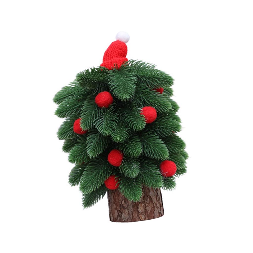 Artificial Tabletop Christmas Tree Realistic Foliages And Portable Desktop Ornament For Home Office Party Decoration