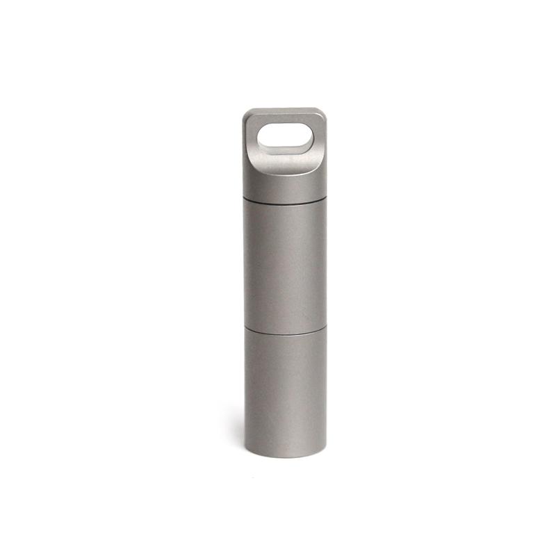 

Titanium Alloy EDC Pill Medicine Storage Outdoor Camping Travel Box Multi Grid Sealed Waterproof Leak First Aid Box Container