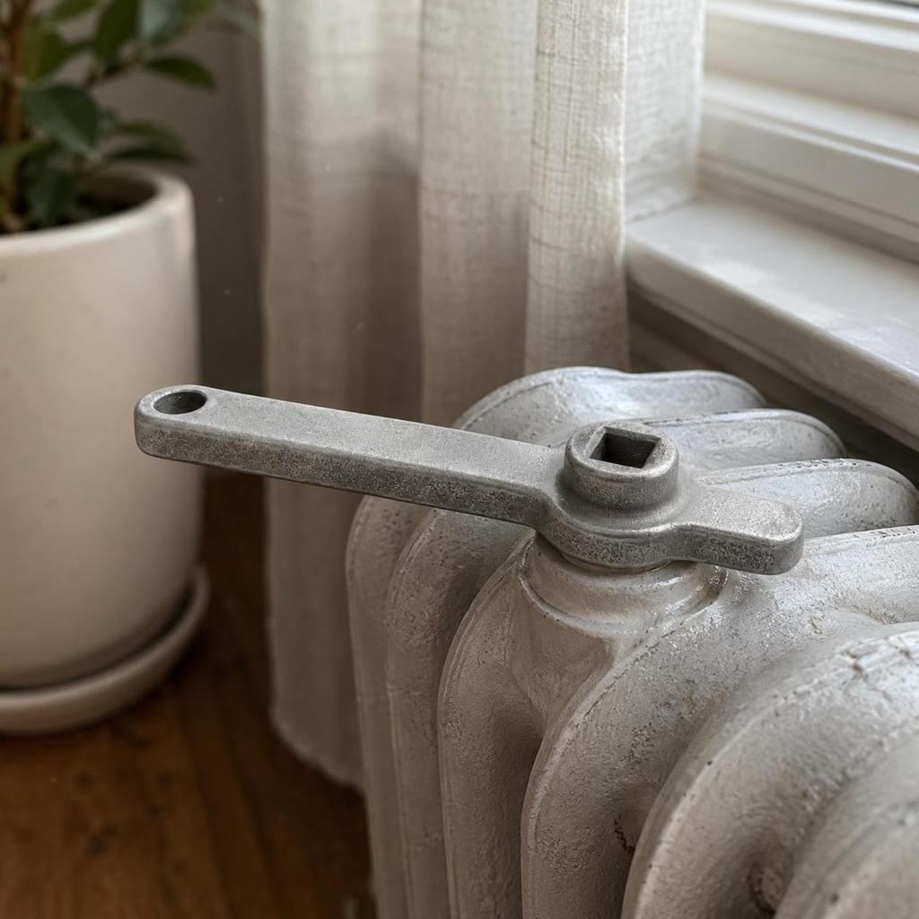 Radiators Key Wrench OnePiece Construction Stainless Steel Matte Metal Finish Plumbing