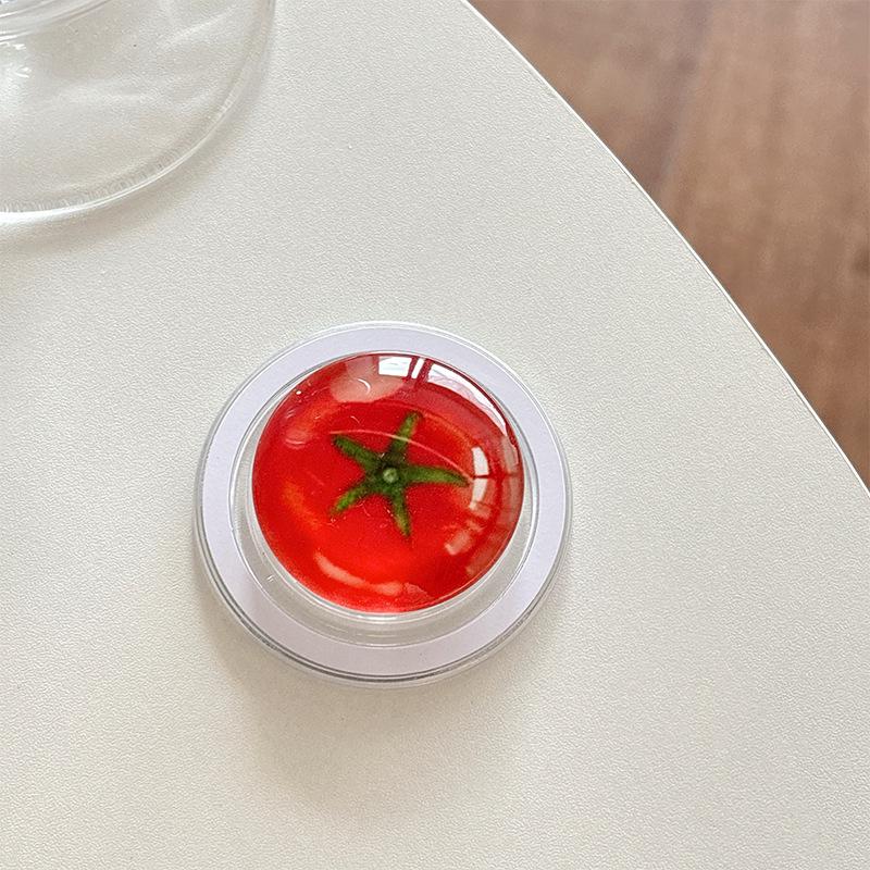 Magnetic Phone Airbag Holder with Watermelon, Orange, and Tomato Design - Korean Ins Style Retractable Support Stand