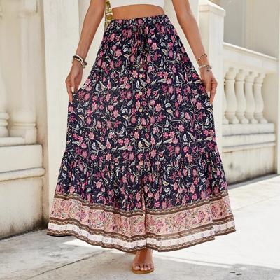 Women's High-waisted Split Skirt Beach Holiday Breasted Beach Skirt