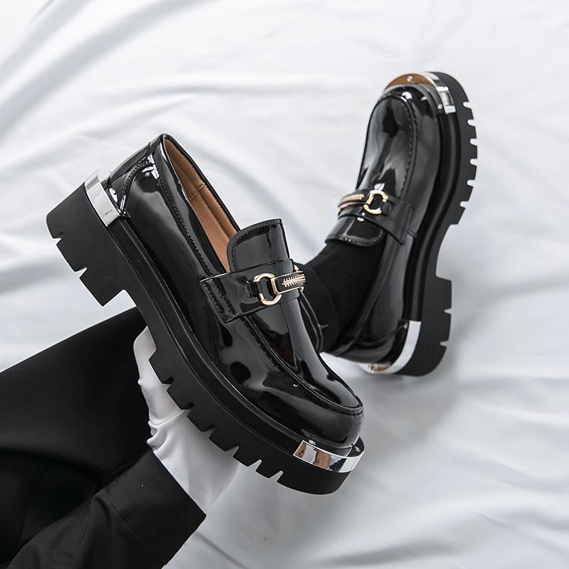 Fashion Classic Fashionable Height-increasing Loafers Casual Comfortable Thick-soled Anti-slip Busines Brand Shoes Gentleman's Shoes Men