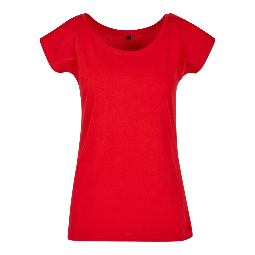 Build Your Brand Womens/Ladies Wide Neck T-Shirt