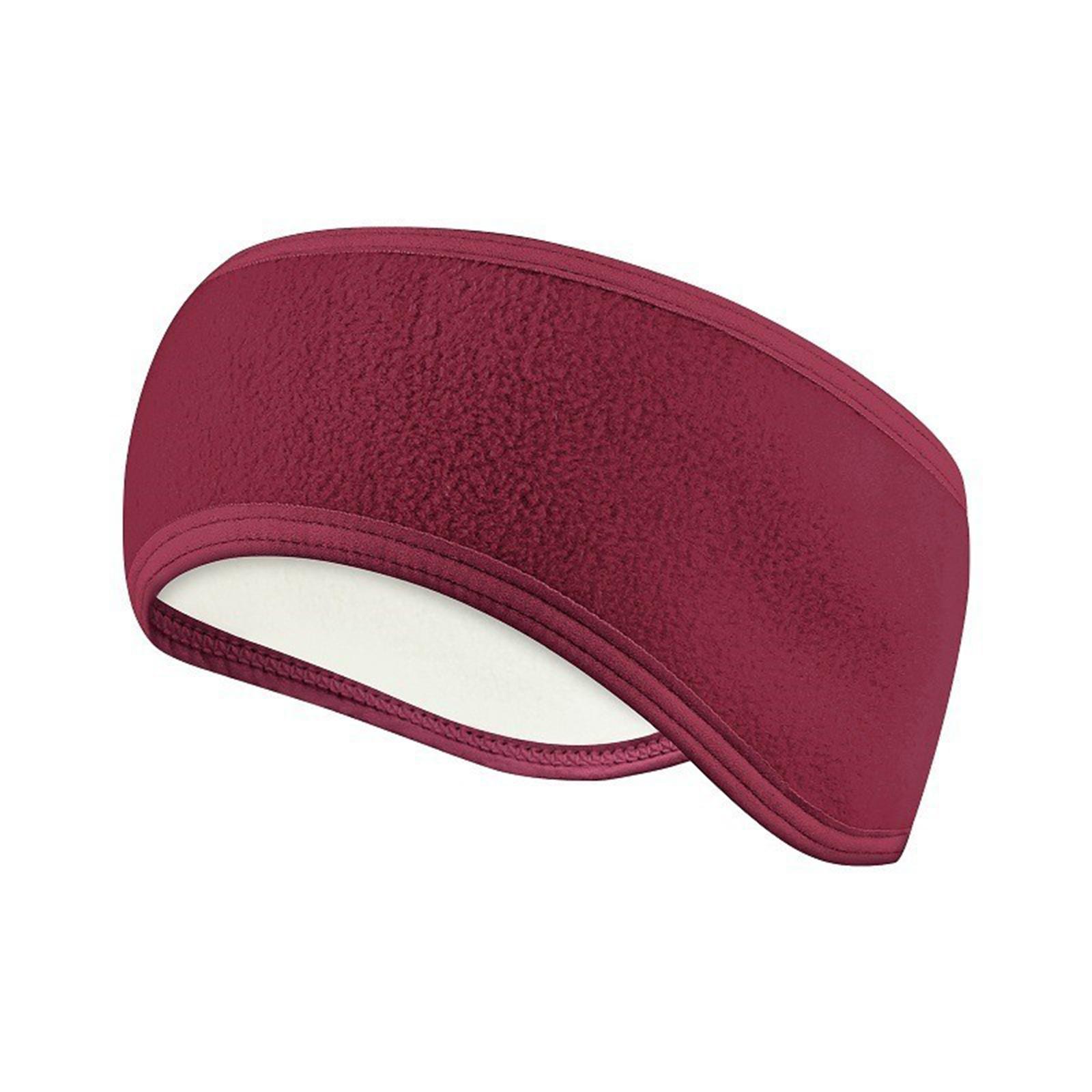 

Флисовая повязка на голову Дышащая Зимняя Полностью закрывающая Уши Теплая для Бега Йоги Лыж Катания на Лыжах Оставайтесь в Уюте и Тепле красный