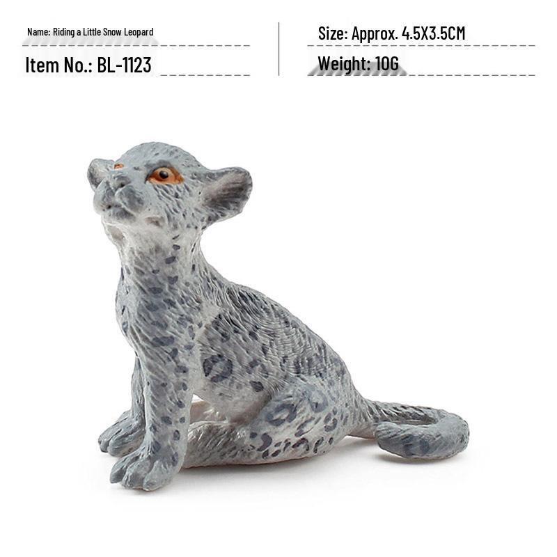 Wild Plateau Snow Leopard Model: Children s Cognitive Desktop Ornament