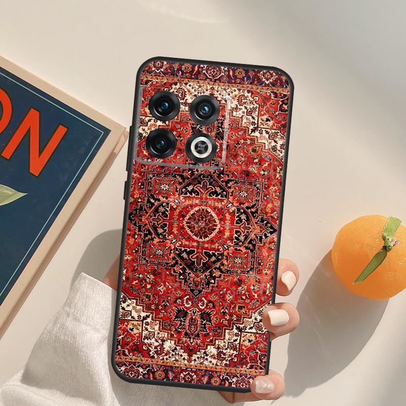 Persian Carpet Floral Pattern Case For OnePlus 13R 12R 10R 13T 10T 11 12 13 15 OnePlus Nord 5 CE 2 3 4 Lite N20 N30 Cover