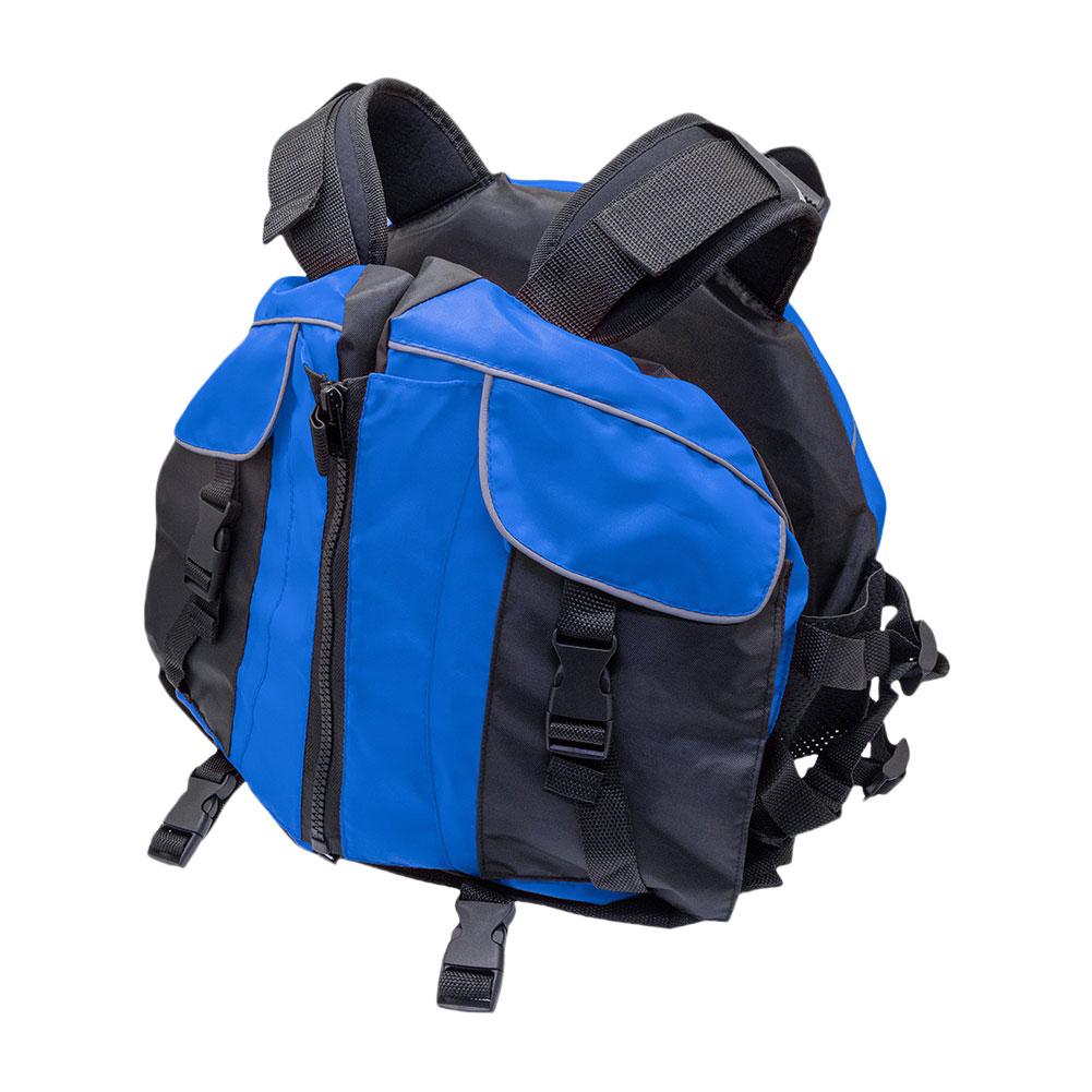 Portable Swim Jacket Adjustable Swimming Life Vest Reflective Water Sports Safety Vest for Snorkeling Swimming Kayaking Boating синий