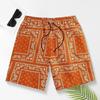 Pantaloncini da uomo Yousheng con coulisse in vita, casual, stampati, stile regolare, con tasche, gamba larga, per esterni