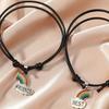 Colorful Rainbow Pendant Couple Bracelets: European & American Wax Cord Style