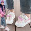 Girls Plaid Sneakers 2025 Spring and Autumn New Children's Bow Fashion Board Shoes Medium and Large Children's Girls Casual Shoes