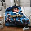 1pc Harry Potter Flannel Throw Blanket - HD Printed Lightweight Soft Warm All-Season Blanket for Sofa, Bed, Travel, Camping 060