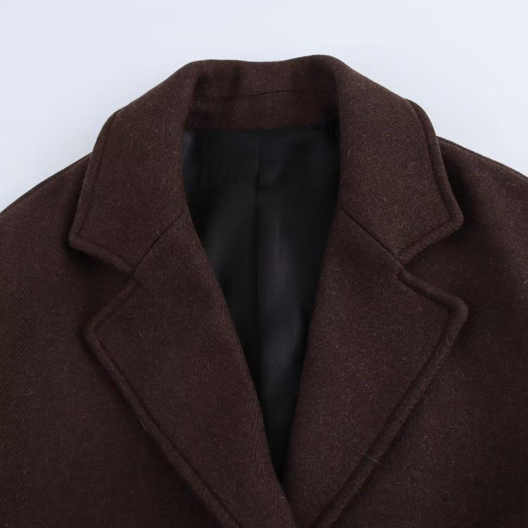 2024 Winter Autumn High End European American Wool Coat Versatile Loose Long