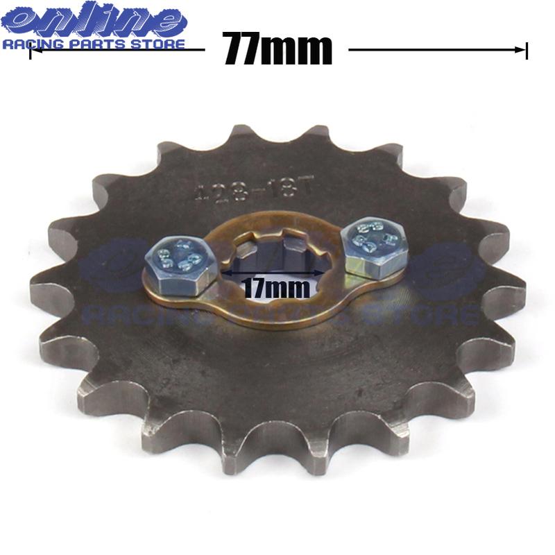 428# 17mm Front Engine Sprocket 10 11 12 13 14 15 16 17 18 19T Tooth For Dirt Pit Bike ATV Quad Go Kart Buggy Scooter Motorcycle