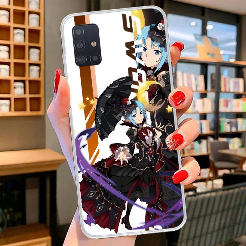 Anime Sword Art Online SAO Cover Phone Case For Samsung Galaxy A12 A22 A32 A52 A72 A02S Phone Case Note 20 Ultra 10 S10 Plus A51