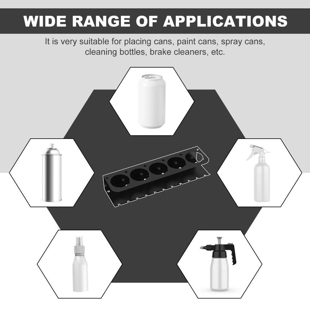 Stable Structure Wall Mounted Aerosol Can Holder Wall Hanging Spray Bottle Organizer Workshop