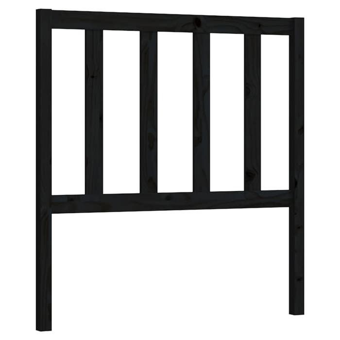 VidaXL Headboard Bedroom Furniture Head of Single Bed Frame Bed Accessory Interior Black 81x4x100 Cm Wood 817719