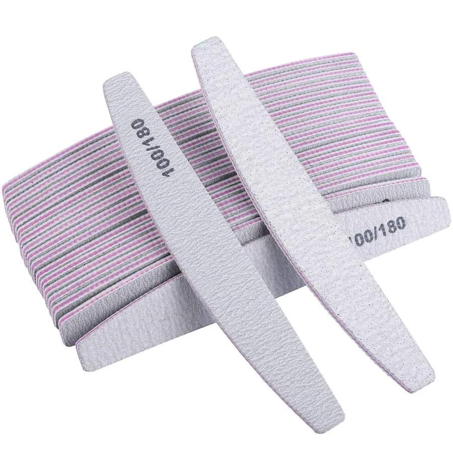 

5pcs/10pcs/25pcs /Lot Professional File Board(100/180 Grit) Nail Styling Manicure Tool Reusable Double Sided Nail Emery