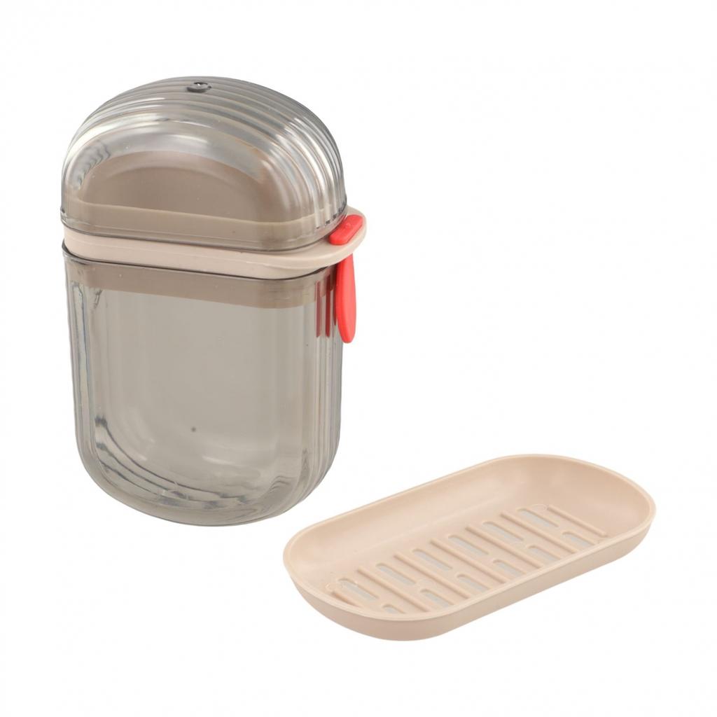 Portable Organizer Soap Dish Set Toothbrush Case Functional And Stylish