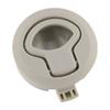White Marine Boat Deck Hatch Door 2" Round Flush Pull Slam Latch Non-Locking
