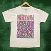 26 Nirvana Smiley Flowers Grunge Band T-Shirt Size Medium Unisex T-Shirt