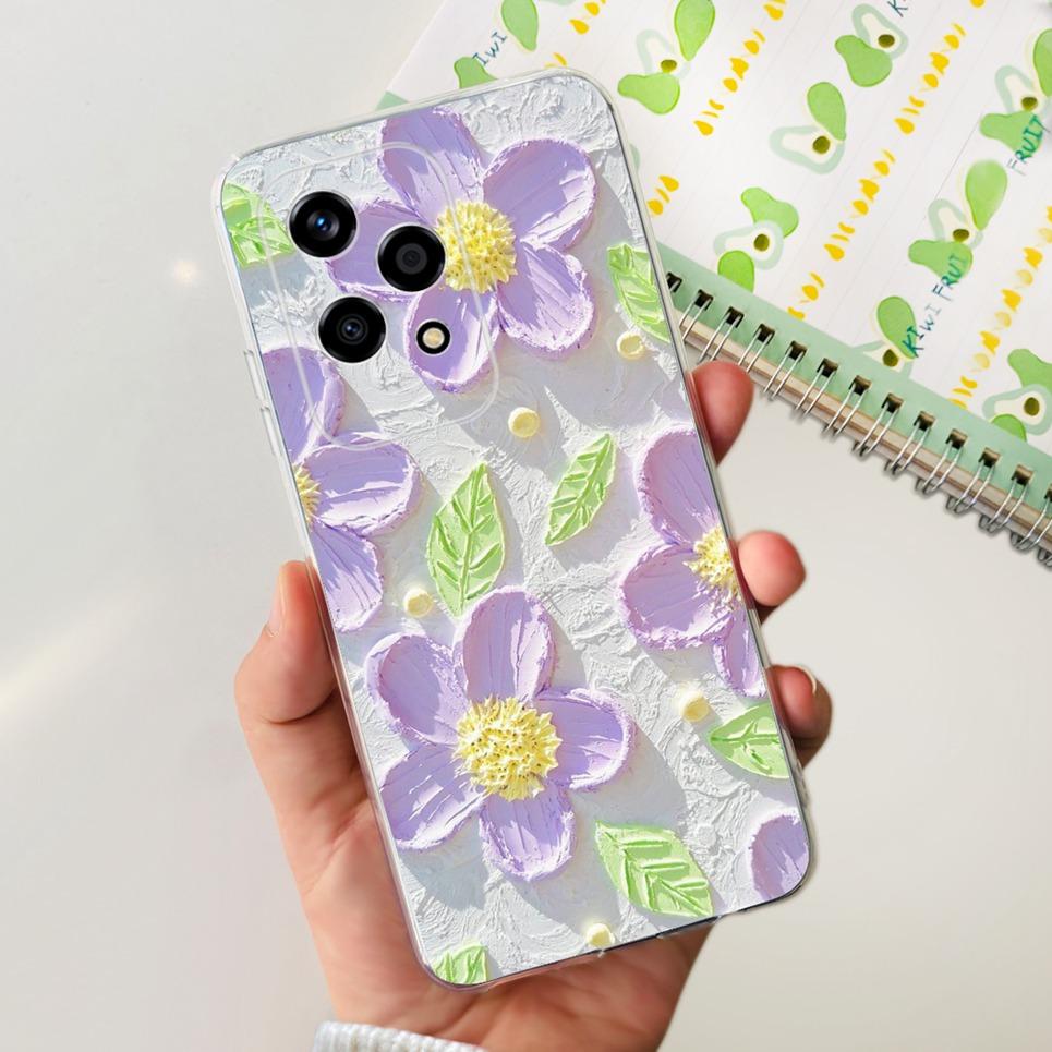Flower Butterfly Women Fashion Back Cover For Huawei Honor 200 Lite Honor 200 Pro Phone Funda Transparent Soft TPU Honor200 Etui