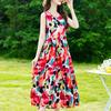Summer Sleeveless Dresses for Women Vintage Clothes Loose Plus Size Elegant Long Dress