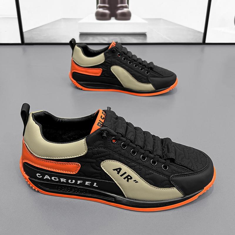 

мода Чоловіче взуття Шкіряне Повсякденне Нове Чоловічі Кросівки Для вулиці Ходьба Мода Біг Розкішний Дизайнер Тенісне Плоске Студентське Лофери 44 помаранчевий