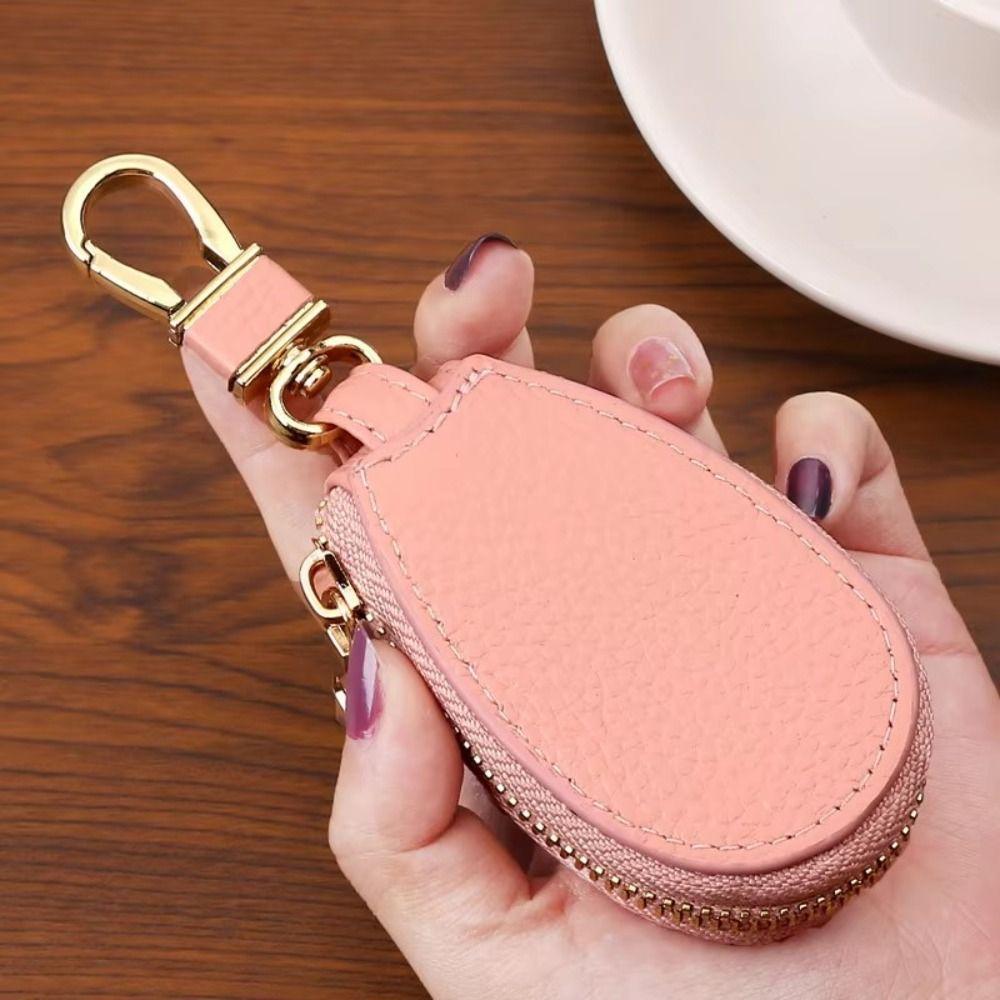 Solid Color Small Purse Wallet Simple Key Case Bag Fashion PU Leather Coin Bag  Keychain