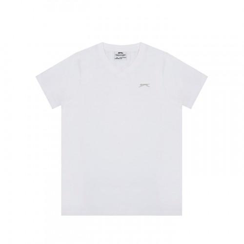 Slazenger Boys Logo Cotton V Neck T-Shirt