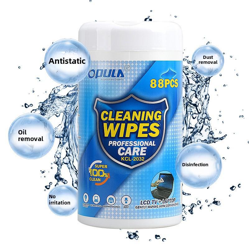 "Spot Multi-Function Screen Cleaning Wipes - 88-Pack, Alcohol-Based Wet Wipes for Computer Screens"