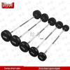 Fixed Rubber-Coated Barbell Set