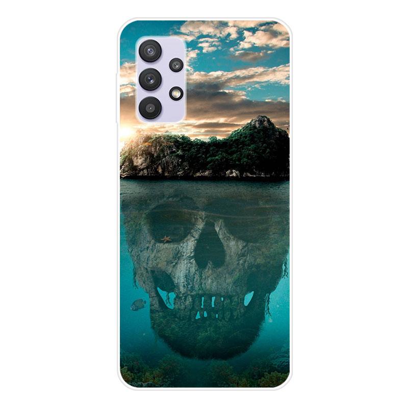 

Для Samsung Galaxy A32 A 32 GalaxyA32 чехол Мягкая силиконовая задняя крышка модный чехол для телефона с мультяшным рисунком For Samsung Galaxy A32 кадет синий