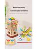 Kids' Wooden 3-in-1 Pick-Up Sticks Game: Dice, Color Recognition, Educational Parent-Child Interaction Table Toy