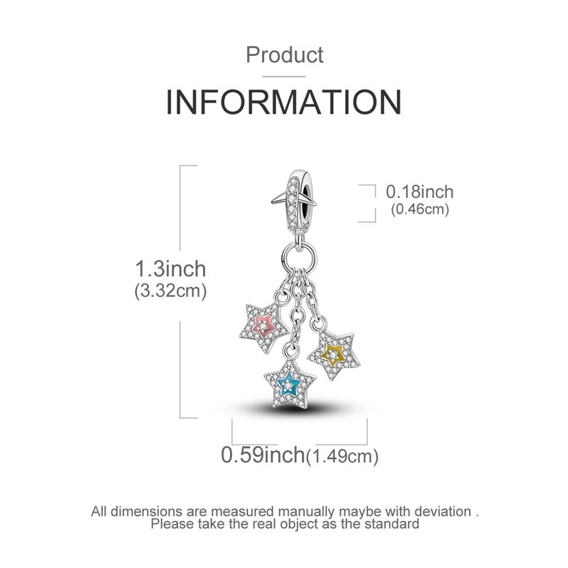 100% Real 925 Silver Charms Bead Luminous Star Moon Sun Dangle Fit Original Bracelet Diy For Woman Jewelry Party