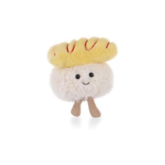 Apricot Lamb Tamagoyaki Sushi Plush Toy - Soft, Cute, Fluffy 9cm for Boys and Girls
