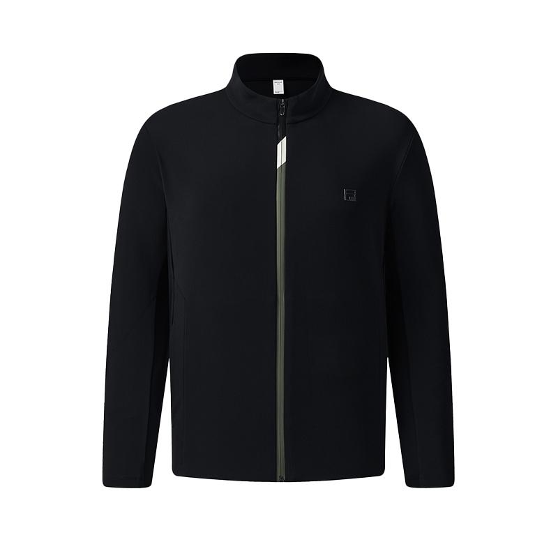 FILA Golf Series Casual Sports Classic Versatile Soft Stand Collar Windproof Standard Jacket Men Jackets A11M545501F-BK