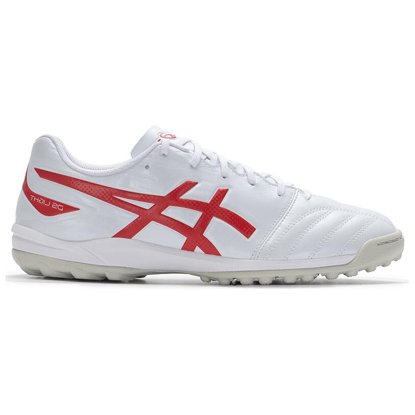 ASICS TF Turf Artificial Turf Abrasion Resistant Soccer Shoes Men's White Red Casual 1103A112-103