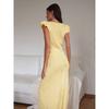 Completo gonna in maglia 2026 estate nuovo stile elegante scollo a V manica corta a volant top gonna lunga set